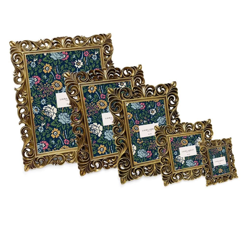 Amazon.com - Laura Ashley 4x6 Gold Vintage Inspired Resin Scroll