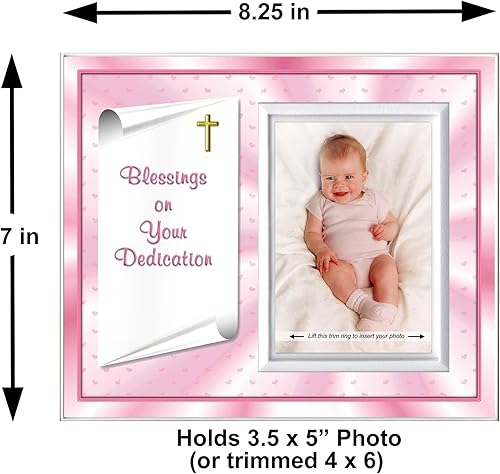 Miniatura 10 de Marco de fotos para bautizo con texto en inglés "Numbers 624-26" - Niña