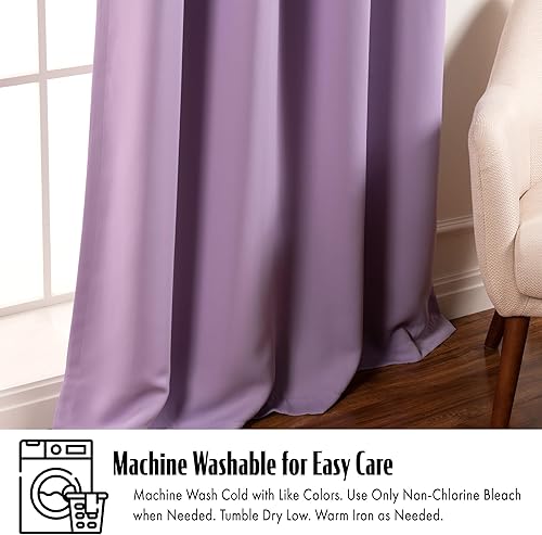 Miniatura 5 de BEST HOME FASHION Cortina de un solo panel con protección de privacidad de alta calidad, cortinas opacas con aislamiento térmico sólido para