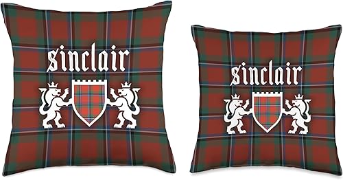 Miniatura 3 de Scottish Tartans Clan Tartan, Scottish Plaid, Sinclair - Almohada con nombre de familia, 16 x 16 pulgadas, multicolor