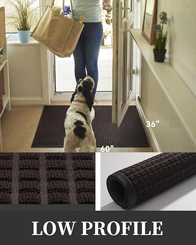 Miniatura 26 de MontVoo - Tapete para puerta de entrada exterior, exterior, interior, para entrada, tapete de bienvenida, tapete de entrada con parte trasera
