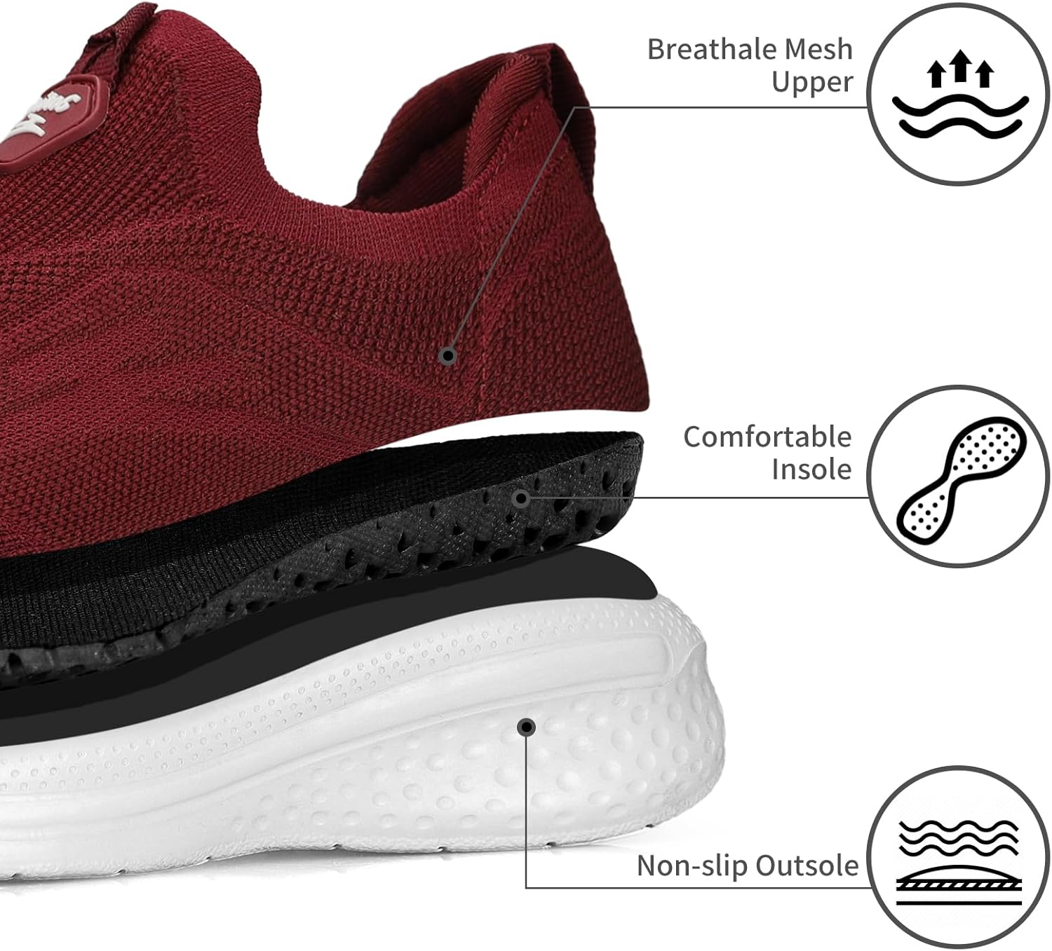 Women's Walking Shoes Lightweight Comfort Workout Casual Non Slip Fashion Sneakers - Image 4