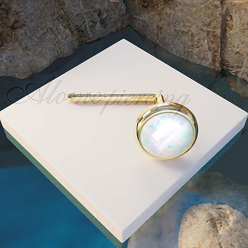 Miniatura 11 de Opal Tragus Stud Earring, Tragus Earring in 14k Gold filled ,3 mm green Opal Tragus studs Piercing