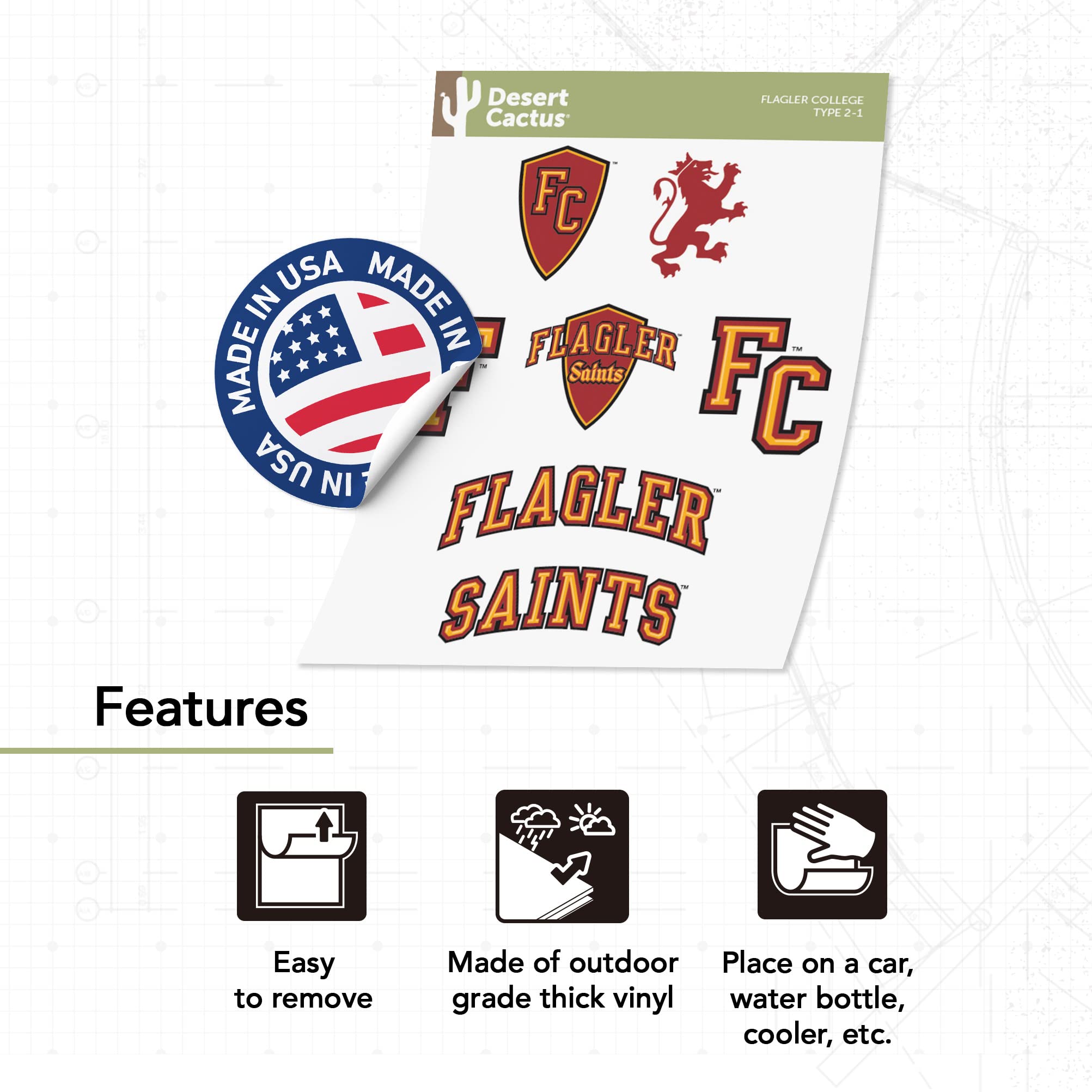 Siena College Saints Desert Cactus Sticker - Vinyl Decals For Laptop, Water Bottle, Car