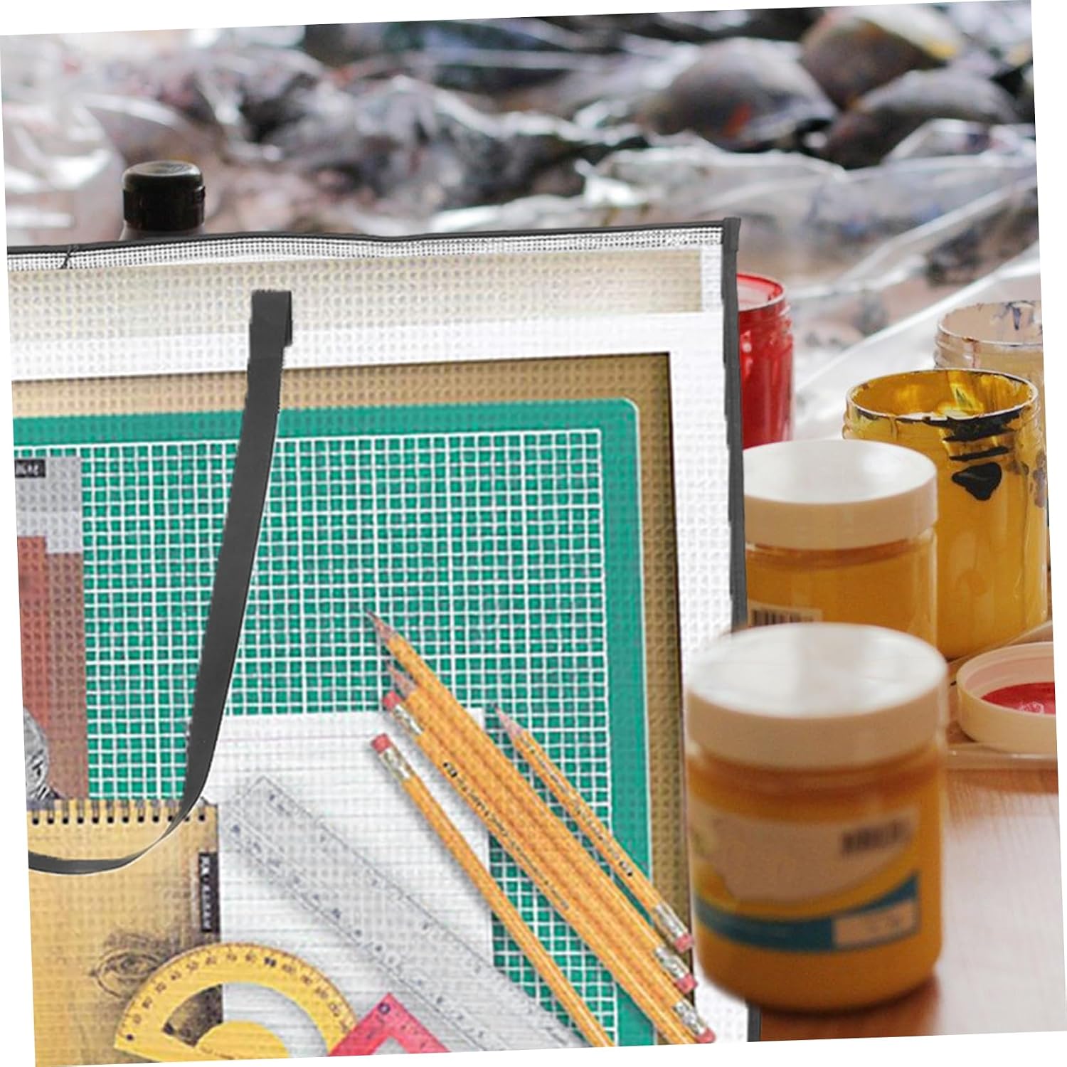2Pcs Art Portfolio Case Handle Large Poster Storage Bag for Artwork Sturdy Folder for Drawing Boards and Art Supplies Suitable for Artists and Students
