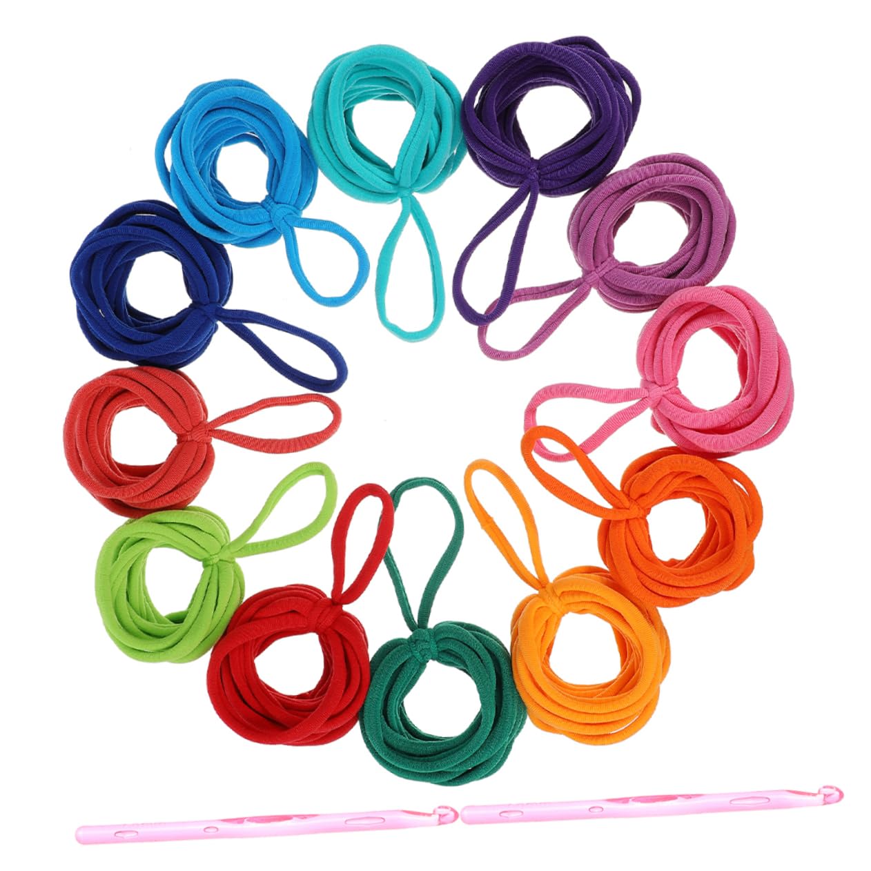 OSALADI 4 Juegos Juguete tejido cuerda trenzada elastica soga vistoso agarradera cable color bucles de telar recarga de bucles artesanales para telar kit de telar para niñas el plastico