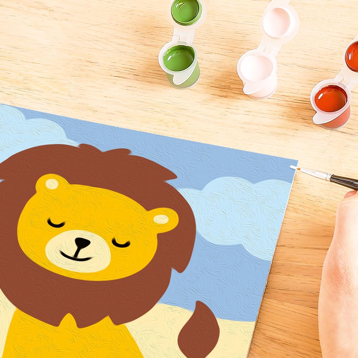 Ravensburger - Wild Lion CreArt Paint by Numbers Kit | Fun & Easy DIY Art for Kids Age 7+ | Creative Gift Idea for Birthdays & Holidays