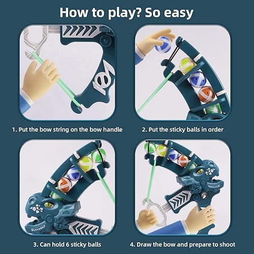 Miniatura 3 de Aigitoy Tabla de dardos para niños, 6 bolas adhesivas, 1 lazo de juguete, juguetes para niños, juguetes para interiores y exteriores, juguetes