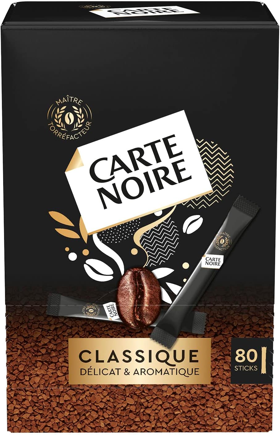 Carte Noire Instant Coffee Sticks from France Large 80 Stick Pack