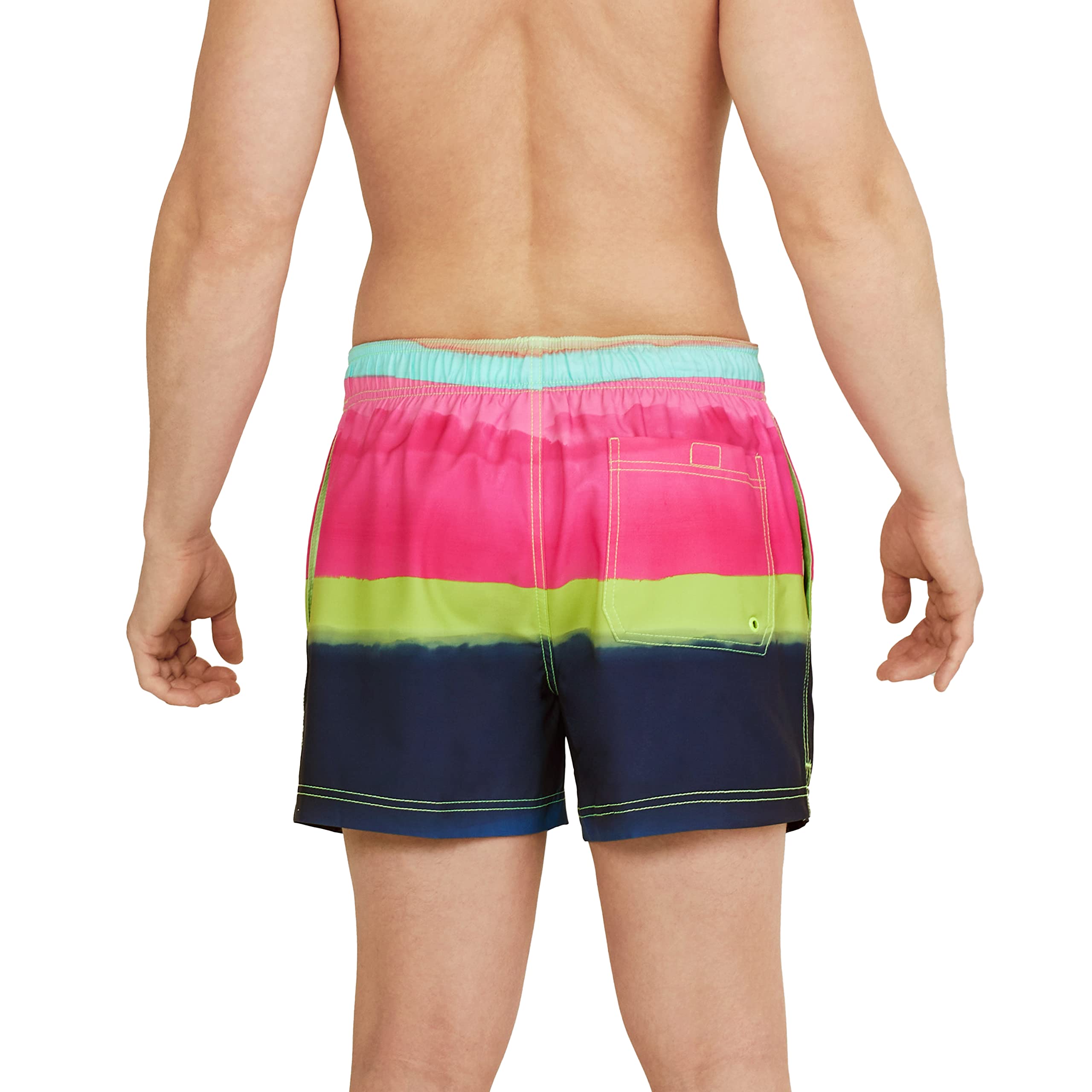 Speedo Redondo Corto A Rayas Bañadores Ajustados para Hombre