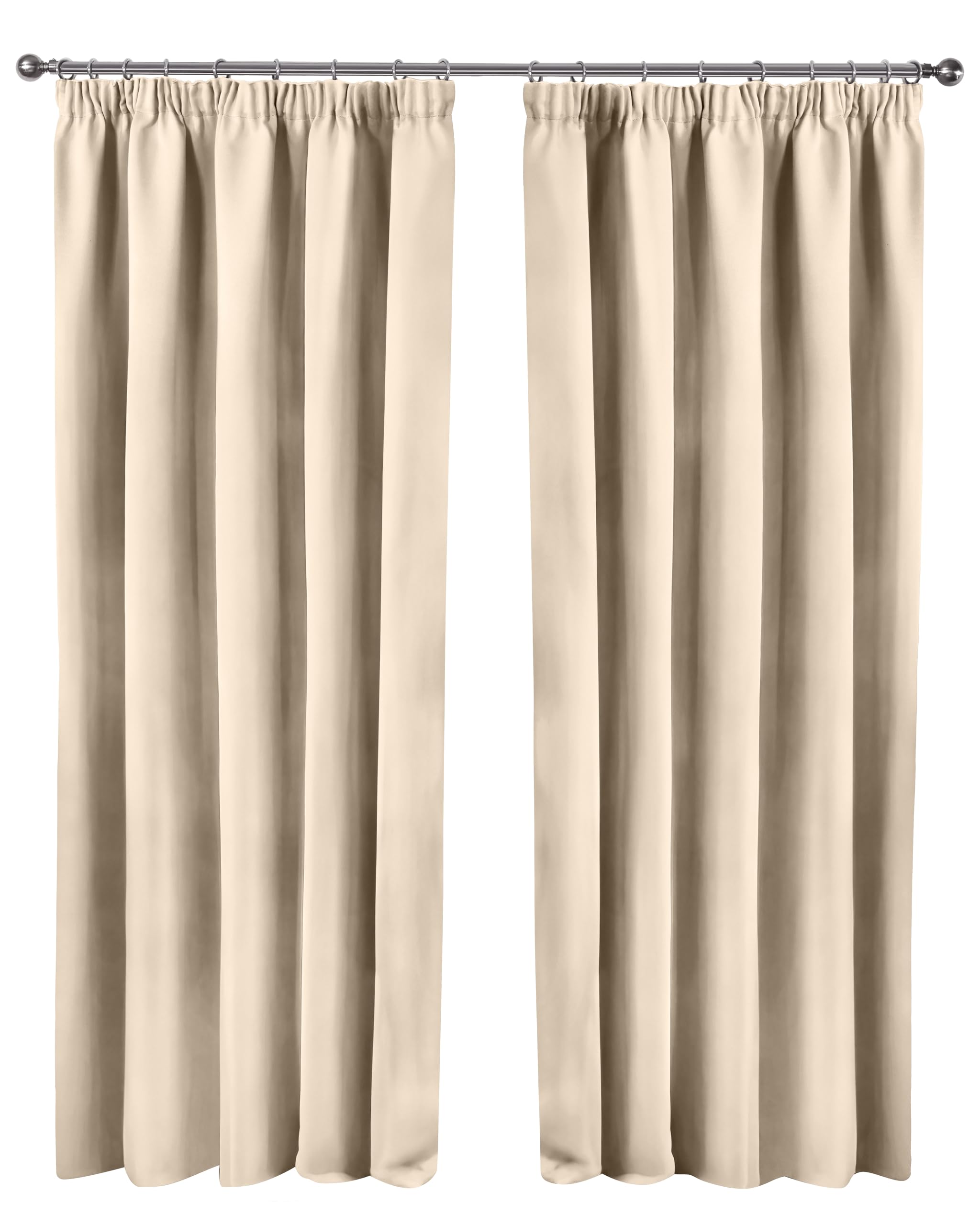Emma Barclay – Blackout Curtains for Bedroom Living Room Thermal Insulated Woven Eyelet Blackout Curtains Cali Collection (W 46" x L 54")(Natural)