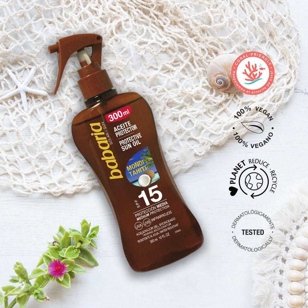 Babaria Pistola Aceite Protector Solar Coco Spf50, 200 Mililitros