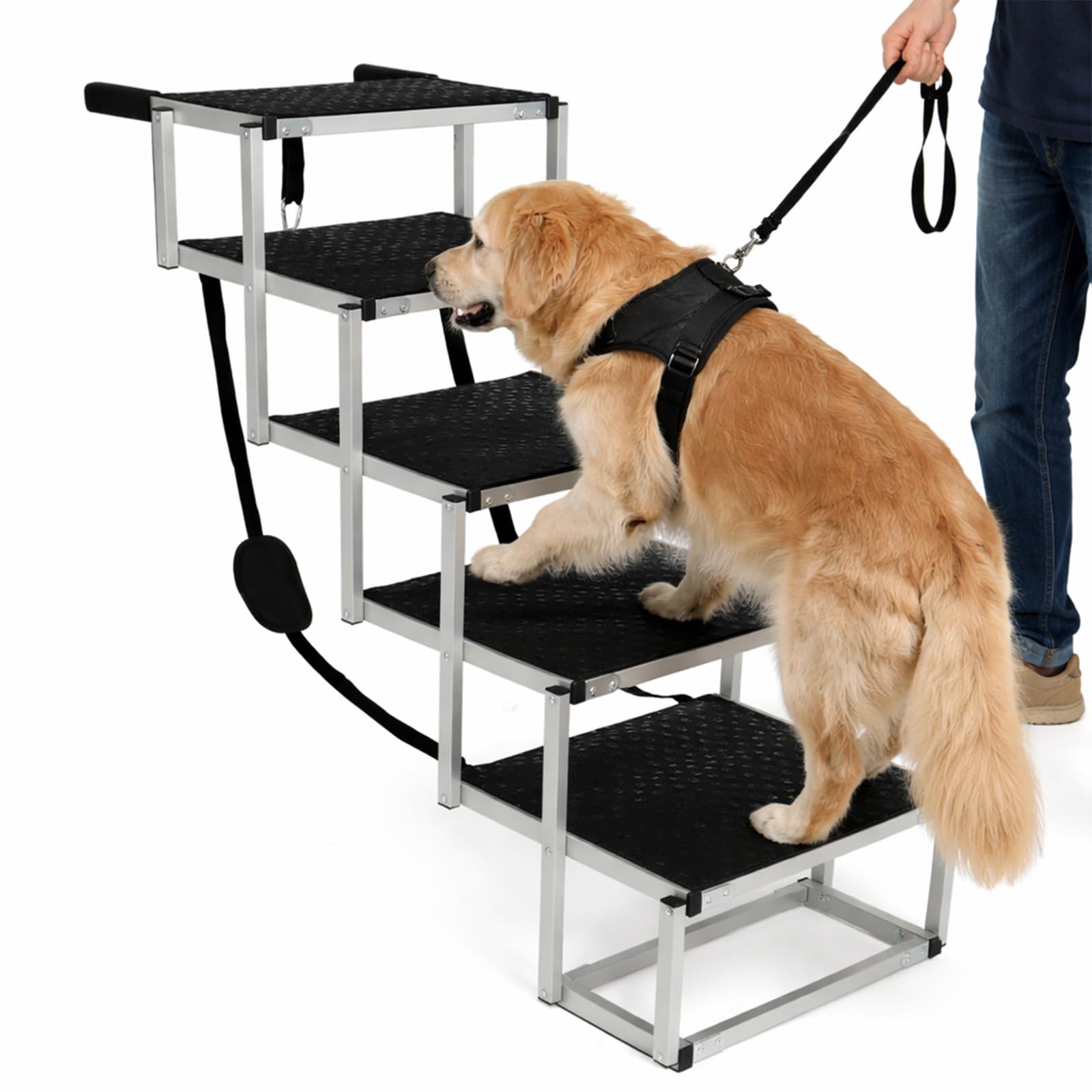 Extra Long 170cm Foldable Dog Ramps For Cars, Pet Ramps For Dogs With Non-Slip Rug Surface, Extra Wide Dog Steps For Medium & Large Dogs Up To 250LBS Enter A Car, SUV - View #8