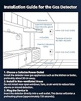 Vista 8 de Natural Gas Detector, Plug-in Gas Leak Detector for Home, Propane Leak Alarm for RV and Kitchen, with LED Digital Display