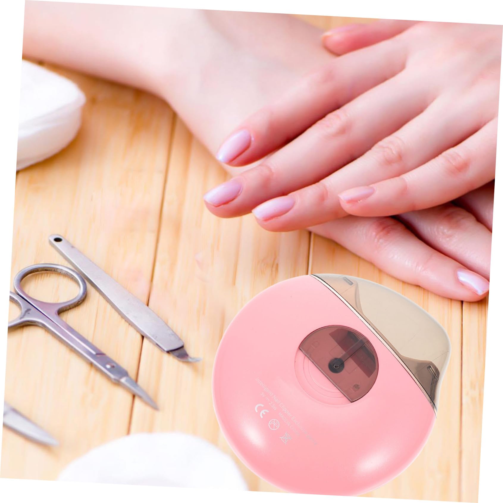 1 Set Kit Cortauñas para Niños con Cabezales de Pulido, Recortador de Uñas Eléctrico Portátil para Uso Hogar