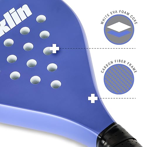 Miniatura 4 de Franklin Sports - Raqueta de Padel Sweet Spot - Raqueta de Pádel de Fibra de Vidrio con Núcleo de Espuma - 12.87 oz - Morado