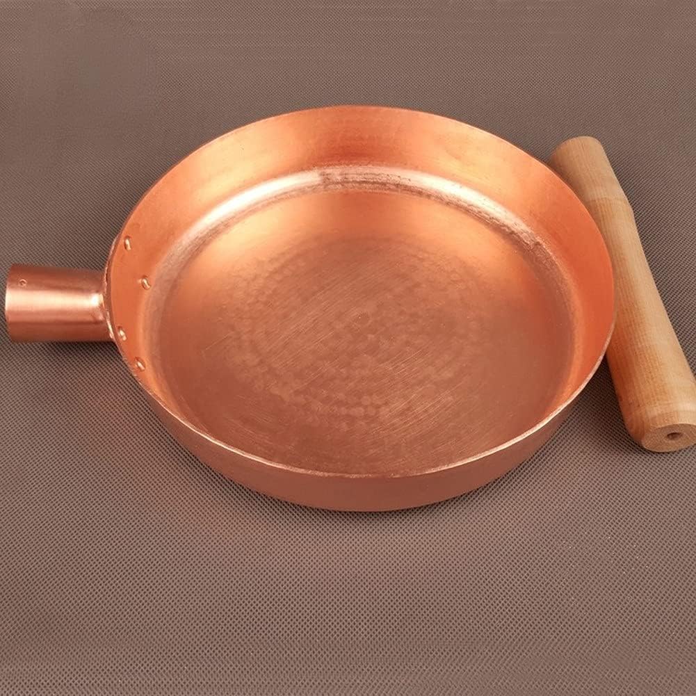 Pure Copper Pan Thickened Pan Induction Cooker Pancake Pan Handmade Pure Copper Pan (26cm)
