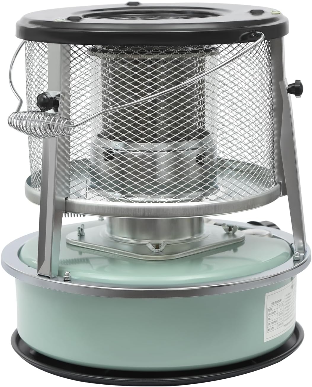 2600W Outdoor Camping Kerosene Heater, 0.25l/0.07 Gal/H Portable Kerosene Heater,Outdoor Stove 10-15m²/107.64-161.46ft² For Garages,Poorly Insulated Rooms,Camping