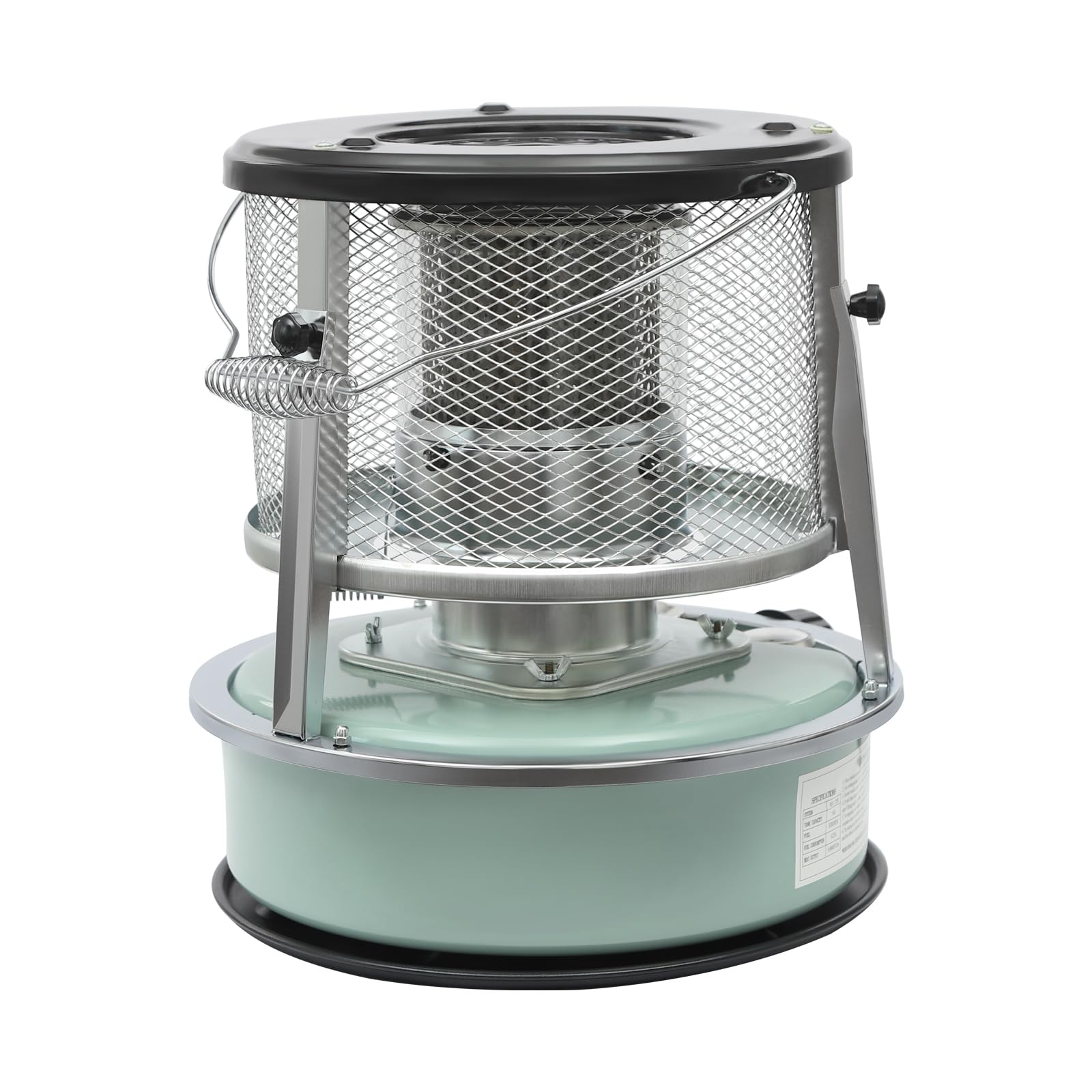 Grzejnik naftowy 2600 W, grzejnik naftowy z uchwytem do noszenia, zbiornik 4,6 l ze wskaźnikiem poziomu napełnienia, czas pracy 17 h, piec naftowy z regulacją wysokości, do użytku wewnątrz i na