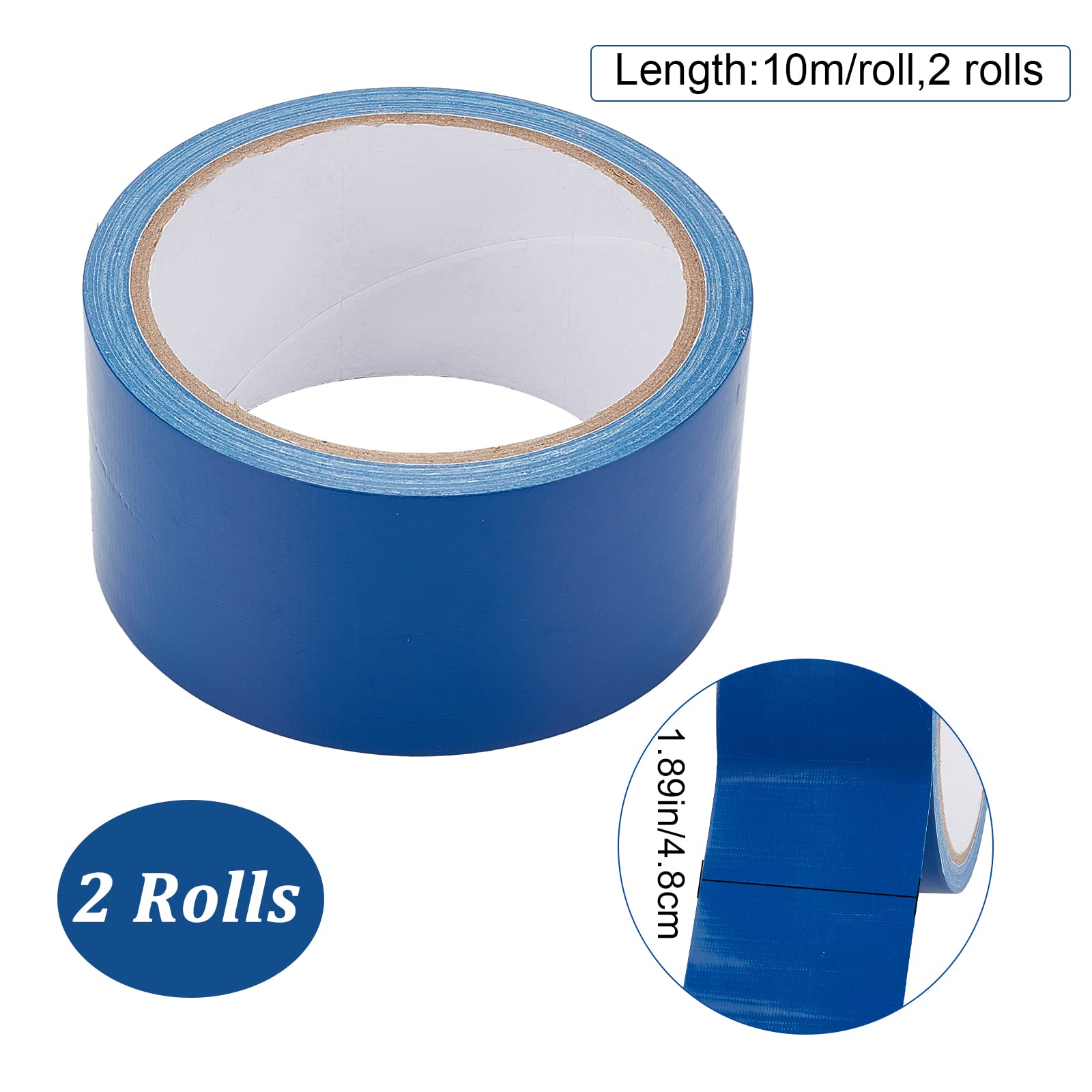GORGECRAFT 2 Rolle 1.9 Zoll X 32.8 Fuß Buchbinder-Reparaturband Königsblaues Stoffband Selbstklebendes Klebeband Sicheres Tuch Bibliothek Buchnaht Box-Versiegelung Bündelung Bastelband Reparatur