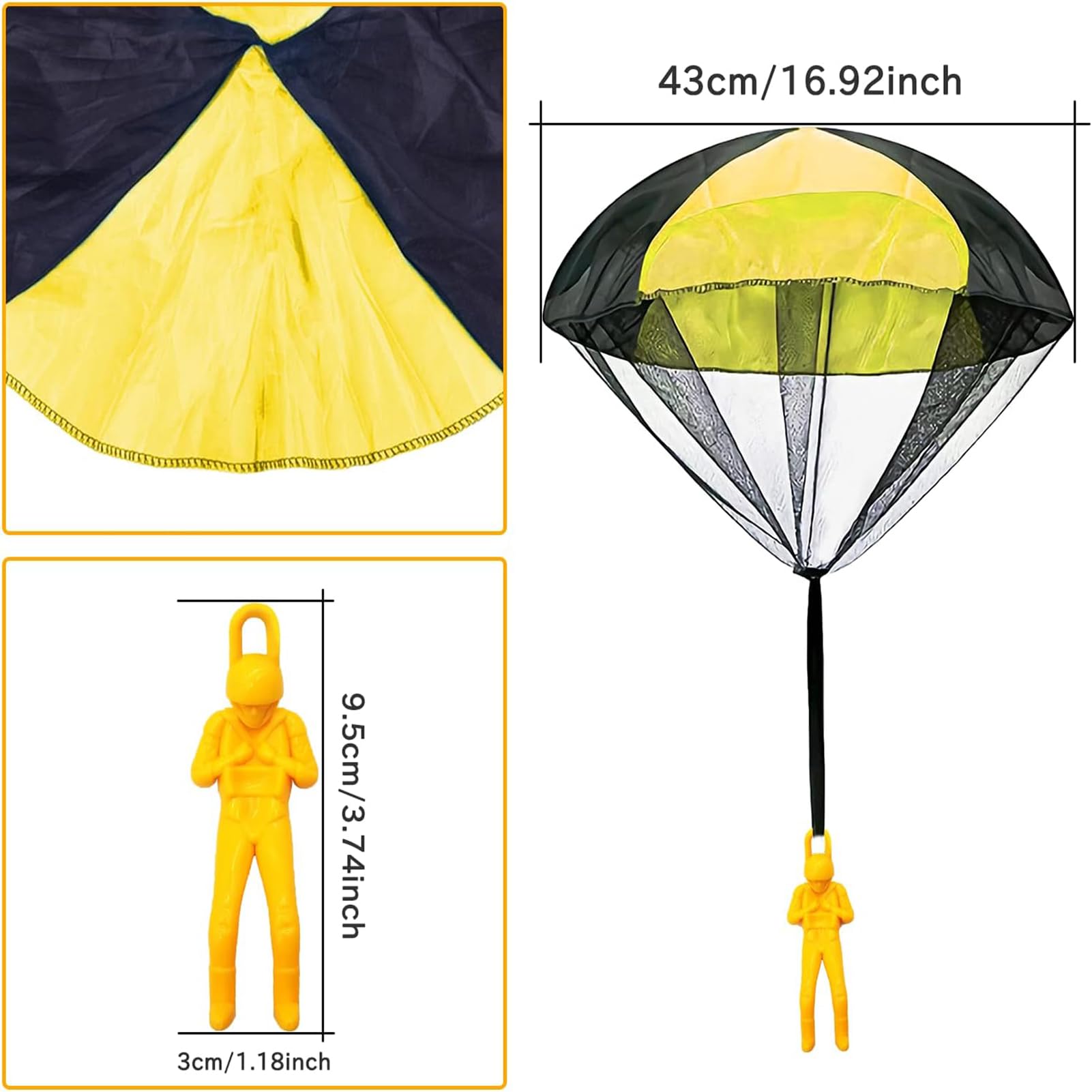 Lot de 10 Jouets de Parachute Multi Couleur pour Enfants - Mini Jouet de Loisirs Jeté à La Main pour Garçons Et Filles