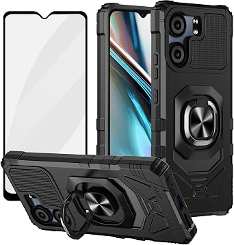 Ailiber for BLU View 5 B160V Stand Phone Case, Screen Protector-Black