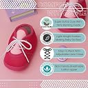 Neska Moda 6 To 12 Months Baby Boys & Baby Girls Cute Soft Cotton Pre-Walker Lace Booties (Pink)-BT4505 gallery image