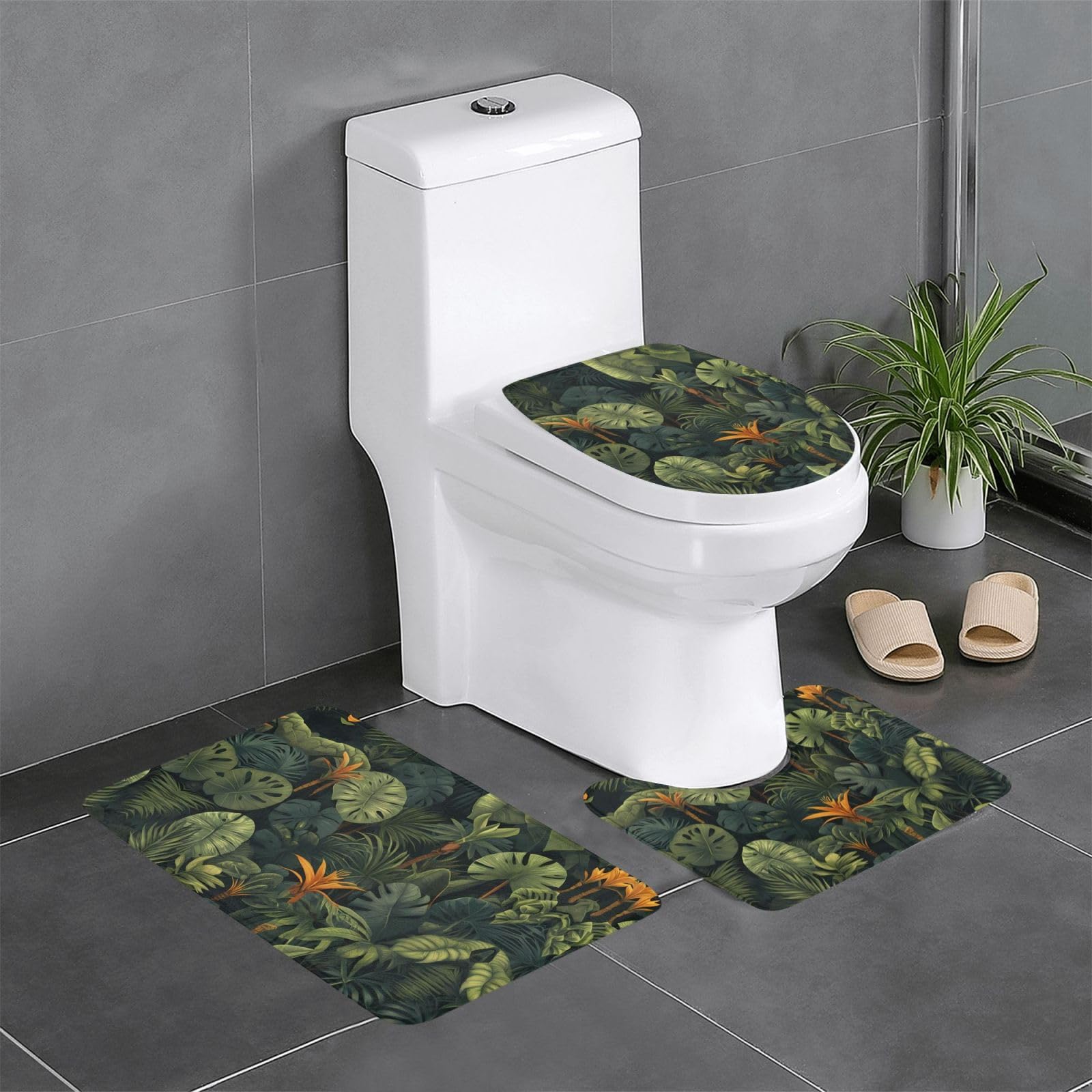 Tapis de bain antidérapant pour créer une oasis de verdure dans vos WC