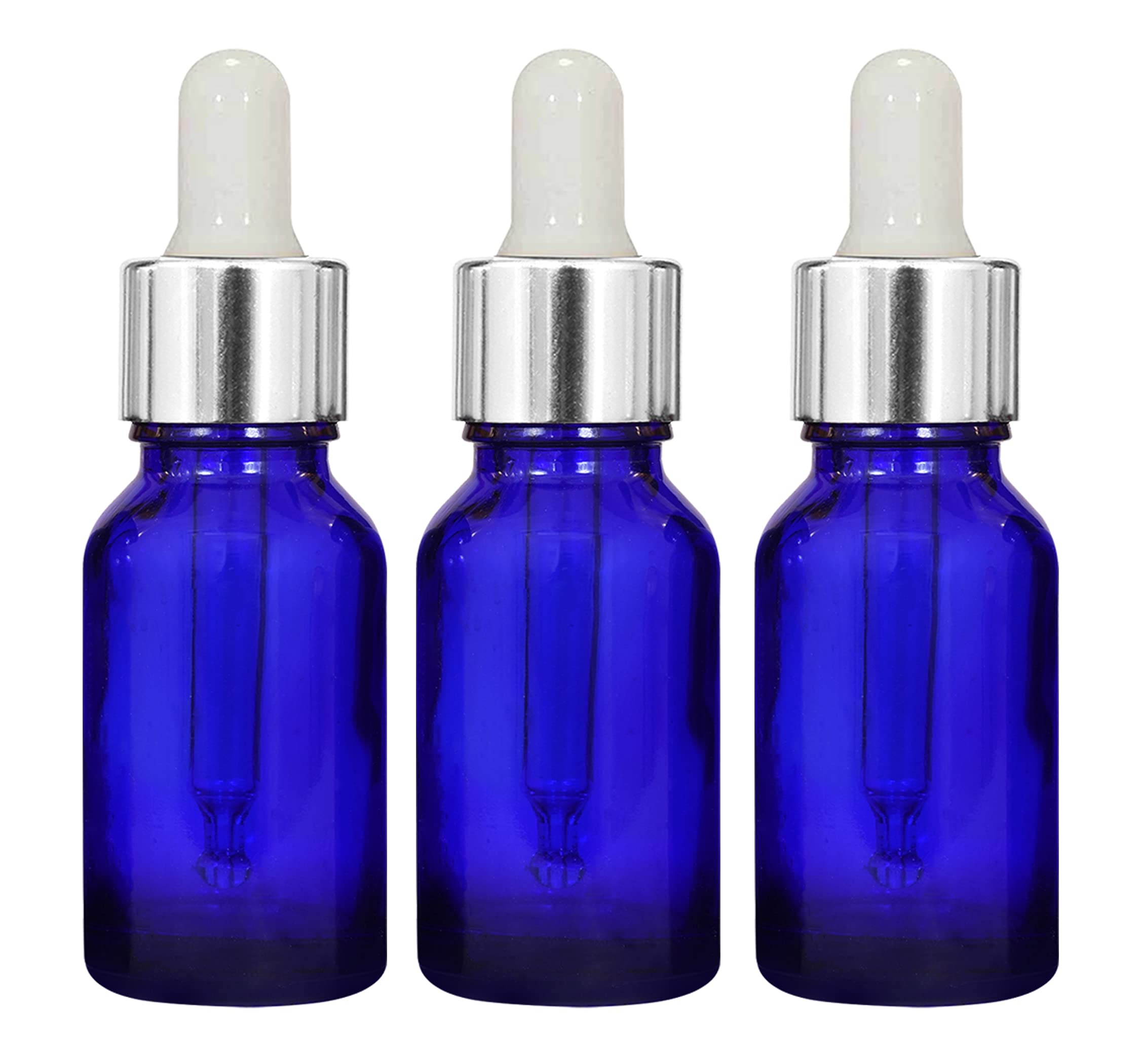 nsb herbals 15 ML Blue Round Empty Glass Bottle + Glass Dropper + Silver Ring + White Silicone Teat, Refillable, Reusable, Leak Proof for Essential Oils, Blends, DIY Perfumes (Pack of 3)-image-49