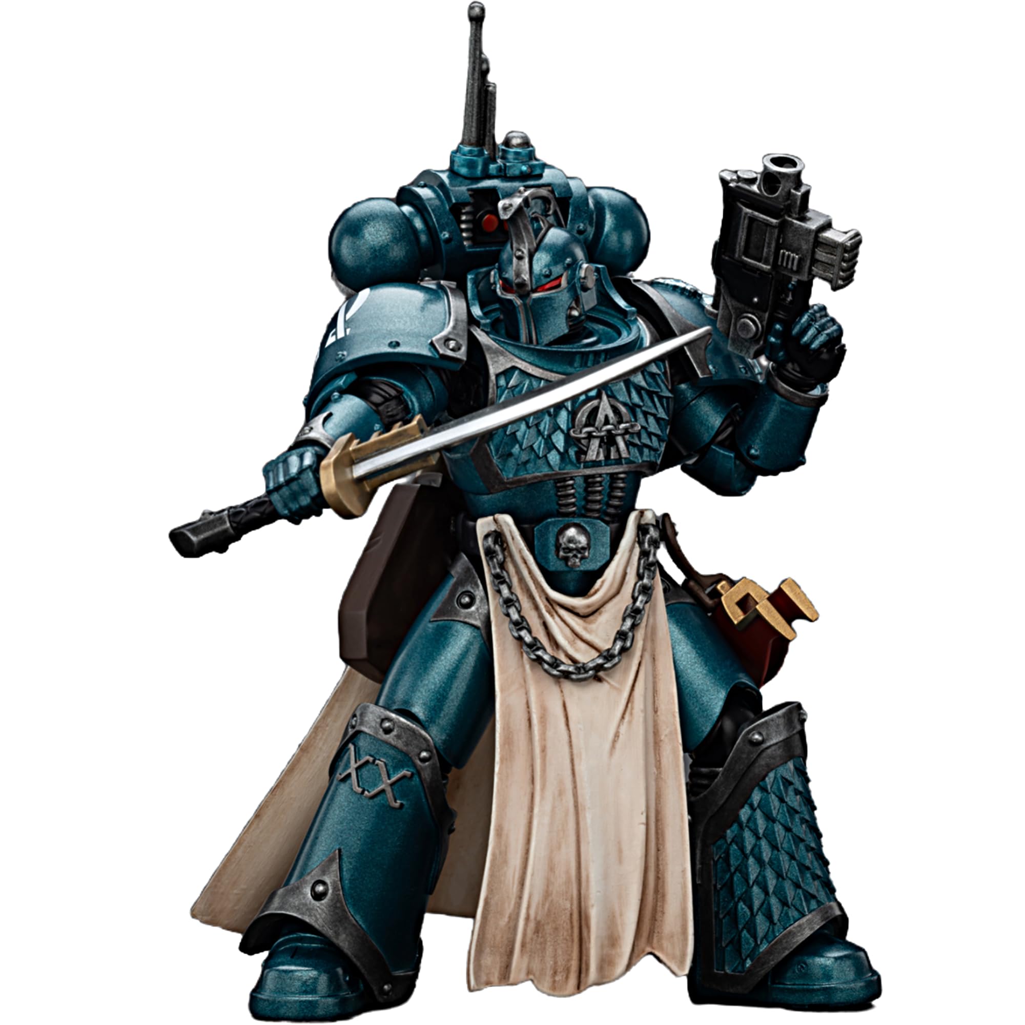 JOYTOY Warhammer 40k 1/18 Action Figure Alpha Legion Legion Praetor with Power Sword Collectible Gifts,Toys for Kids 15+ and Adults 4.96-inch