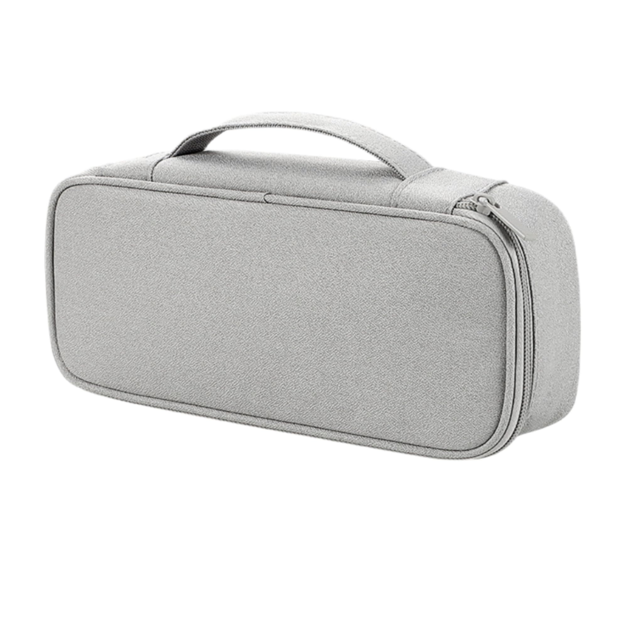 Beautifullife Smile Portable Electronics Organizer Travel Case, Compact Waterproof Travel Cable Organizer Bag for USB Cables, Chargers, Mobile Power Supplies, Phones, SD Cards (Light Grey)