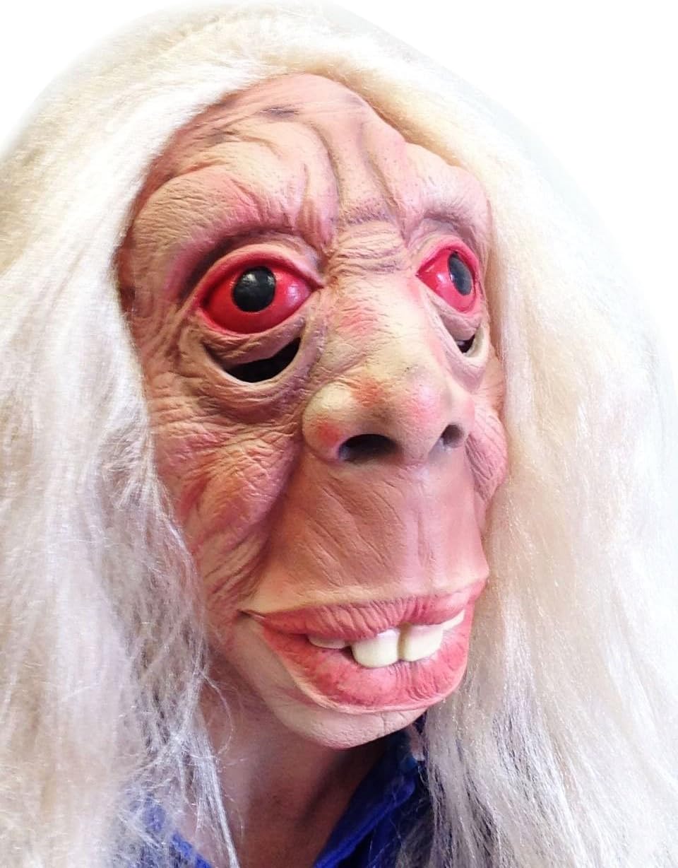 monkey with a blonde wig