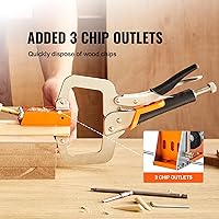 Vista 6 de VEVOR Kit de plantilla de agujero de bolsillo, 34 piezas de sistema de plantilla de agujero de bolsillo con abrazadera en C de 11 pulgadas