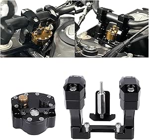 Amazon.com: Steering Damper Motorcycle Steering Stabilizer Bar Riser ...