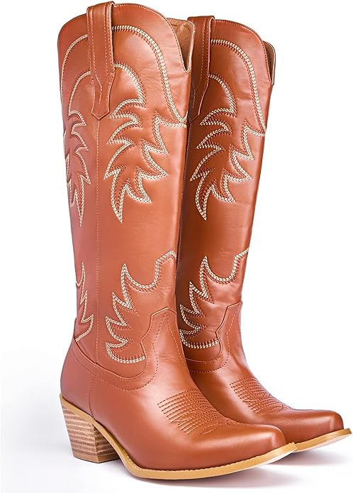 GOSERCE Western Cowgirl Pointed Embroidered