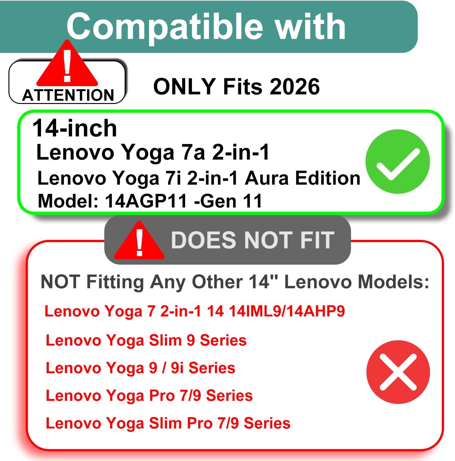KEANBOLL 2 Pack Anti Blue Light Glare (Matte) Screen Protector for Lenovo Yoga 7i 2-in-1 Aura Edition 14" (14IPH11) / Yoga 7a 2-in-1 14" (14AGP11) Touchscreen Laptop - 2026 New Model