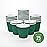 Restaurantware-8 Ounce Paper Coffee Cups, 25 Ripple Wall Disposable Paper Cups - Leakproof, Recyclable, Forest Green Hot Tumblers, Insulated, Matching Lids available and Sold Separately
