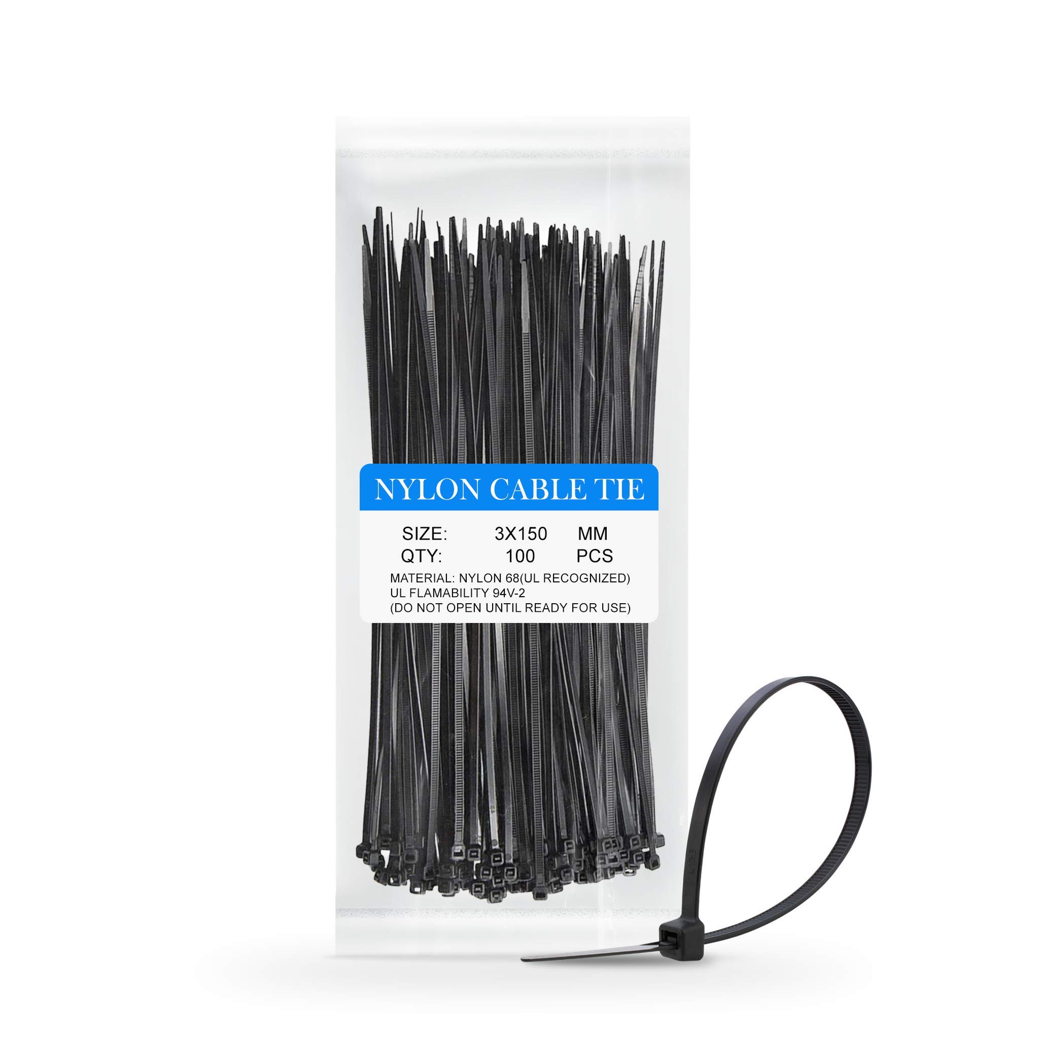 Buy Zip Ties Vettora 6 Inches Nylon 66 Heavy Duty 18LB Tensile