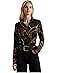 Lauren Ralph Lauren Classic Fit Belting-Print Satin Shirt - Main View