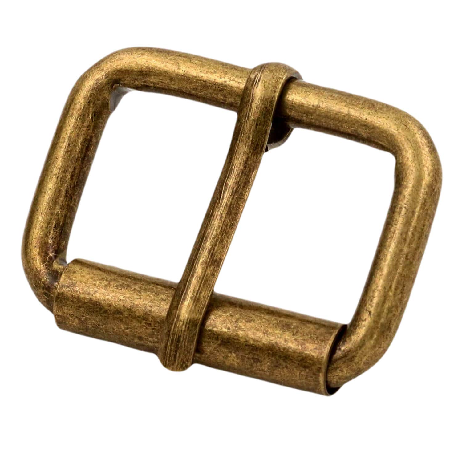 BIKICOCO Roller Buckle, 1'' x 5/8'' Heel Rolling Bar Buckles for Bags Leather Webbing Straps, Bronze - Pack of 20