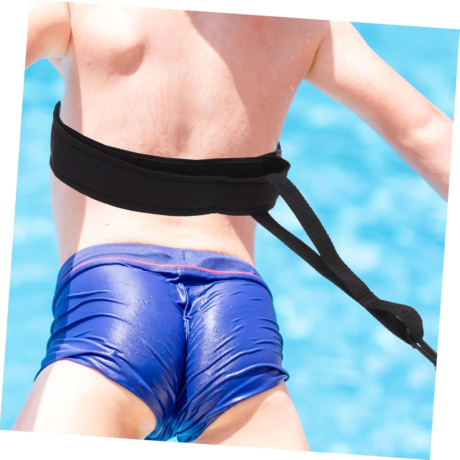 2 Sets Swimming Resistance Band Swimming Pool Training Belt Swim Resistance Belt Swimming Training Aid Elastic Belt Polyester Swim Supplies Swimming Train Belt