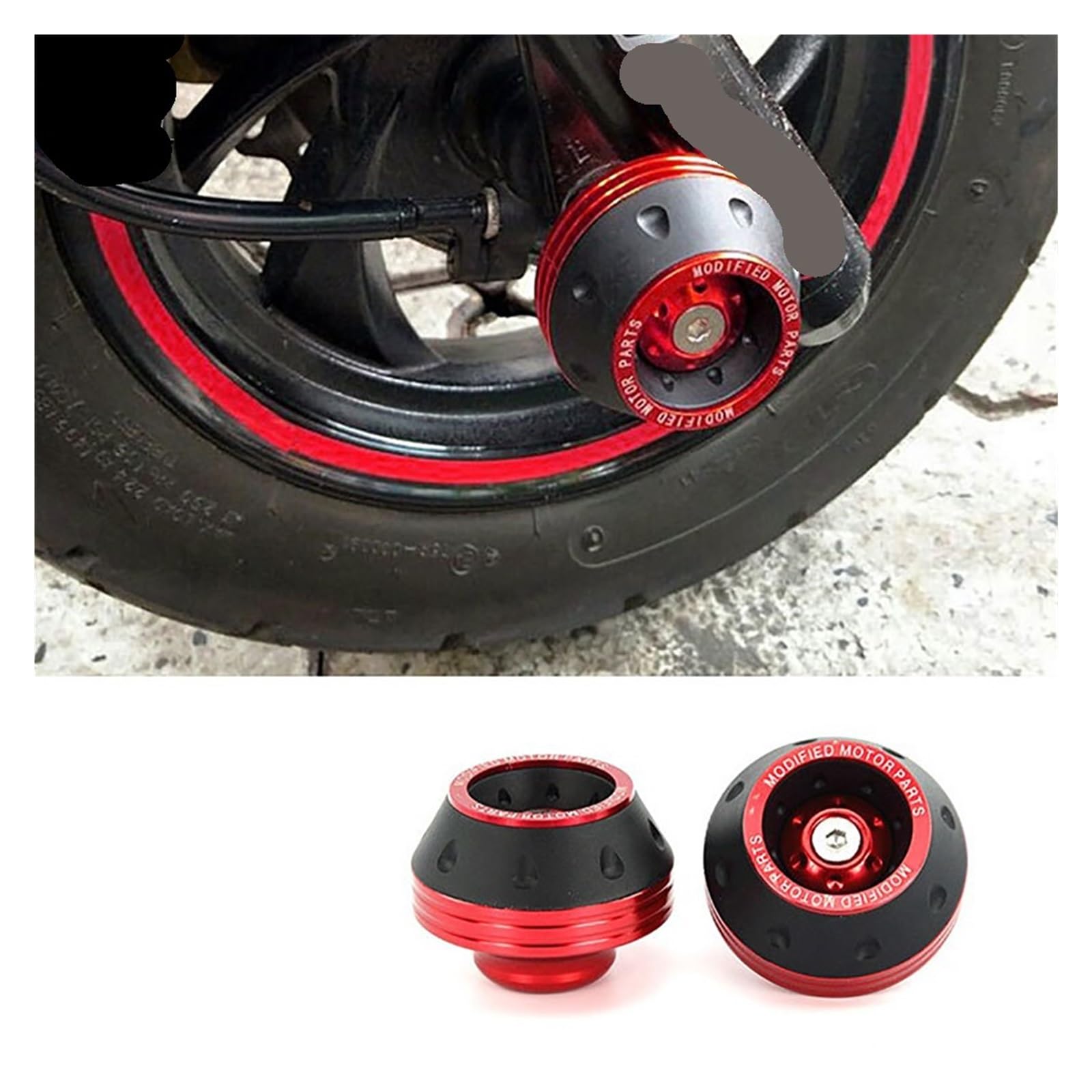 2PCS Motorcycle Scooter Crash Protector Wheel Protection Pads Front Shock Absorber Cup Sliders Compatible With Motorcycle Supplies
