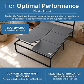 Meliusly Original Bunkie Board Full Size (54x75) - Under Bed Support