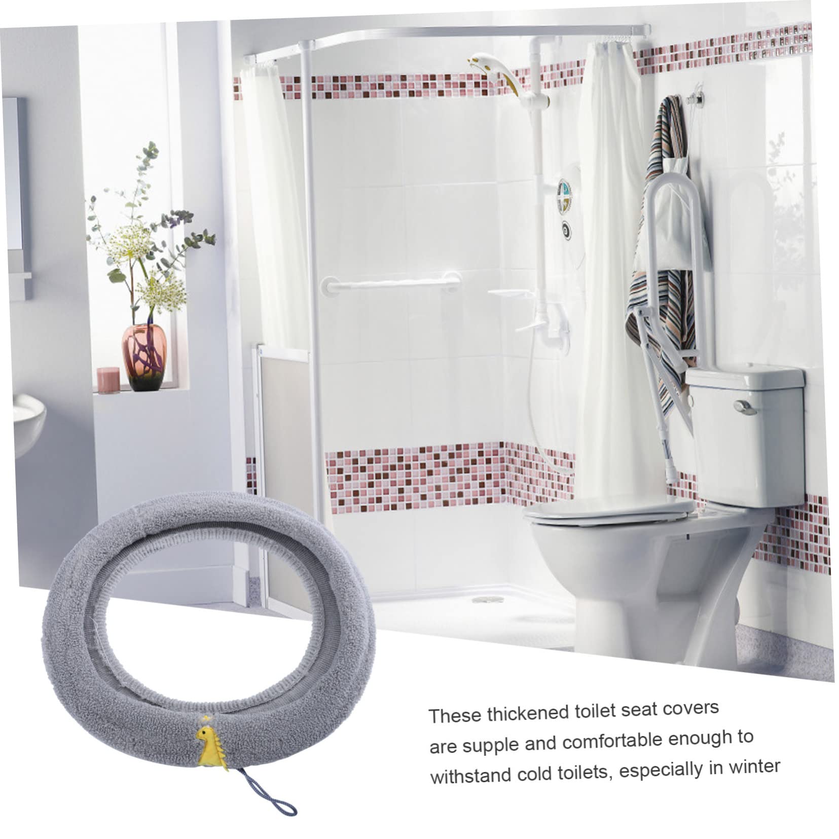 Abaodam Toilet Seat Liners Portable Covers Warm Cushions Foldable Mats for Travel Random Color