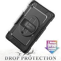 Vista 6 de SEYMAC stock Funda para iPad de 6ª / 5ª Generación Funda/Air 2 / Pro de 9.7 pulgadas, Protección Resistente con Protector de Pantalla, con Soporte