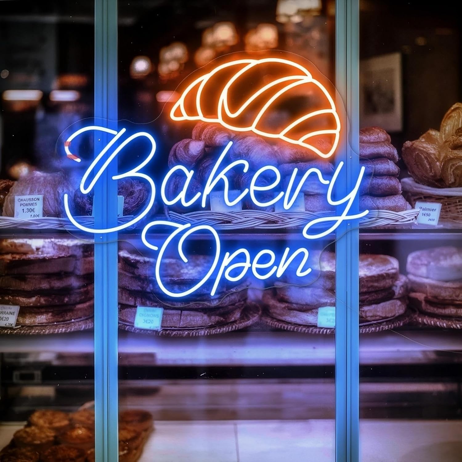 Bakery Open Neon Sign, Decorate your shop with a Handmade Bakery Open Neon Sign, Perfect wall decor idea for Bakery shop, Pastry shop, Restaurants and Dessert Bar, Food neon sign, Family Party