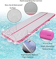 Vista 3 de DOBESTS Inflatable Gymnastic Mat Air Track Tumbling Mat 10ft 13ft 16ft 20ft 48 Inch Thick Air Mat Tumble Track Air Barrel Gymnastics Roller with