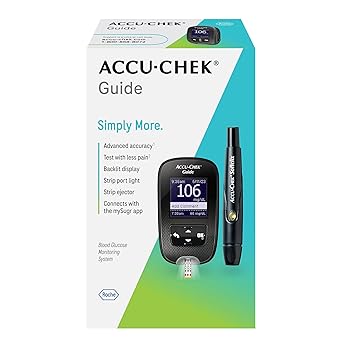 مجموعة أدوات مراقبة الجلوكوز دليل Accu-Chek لمقياس دليل اختبار السكر في الدم السكري ، وجهاز لانسكلكس Softclix ، و 10 لانسيس Softclix