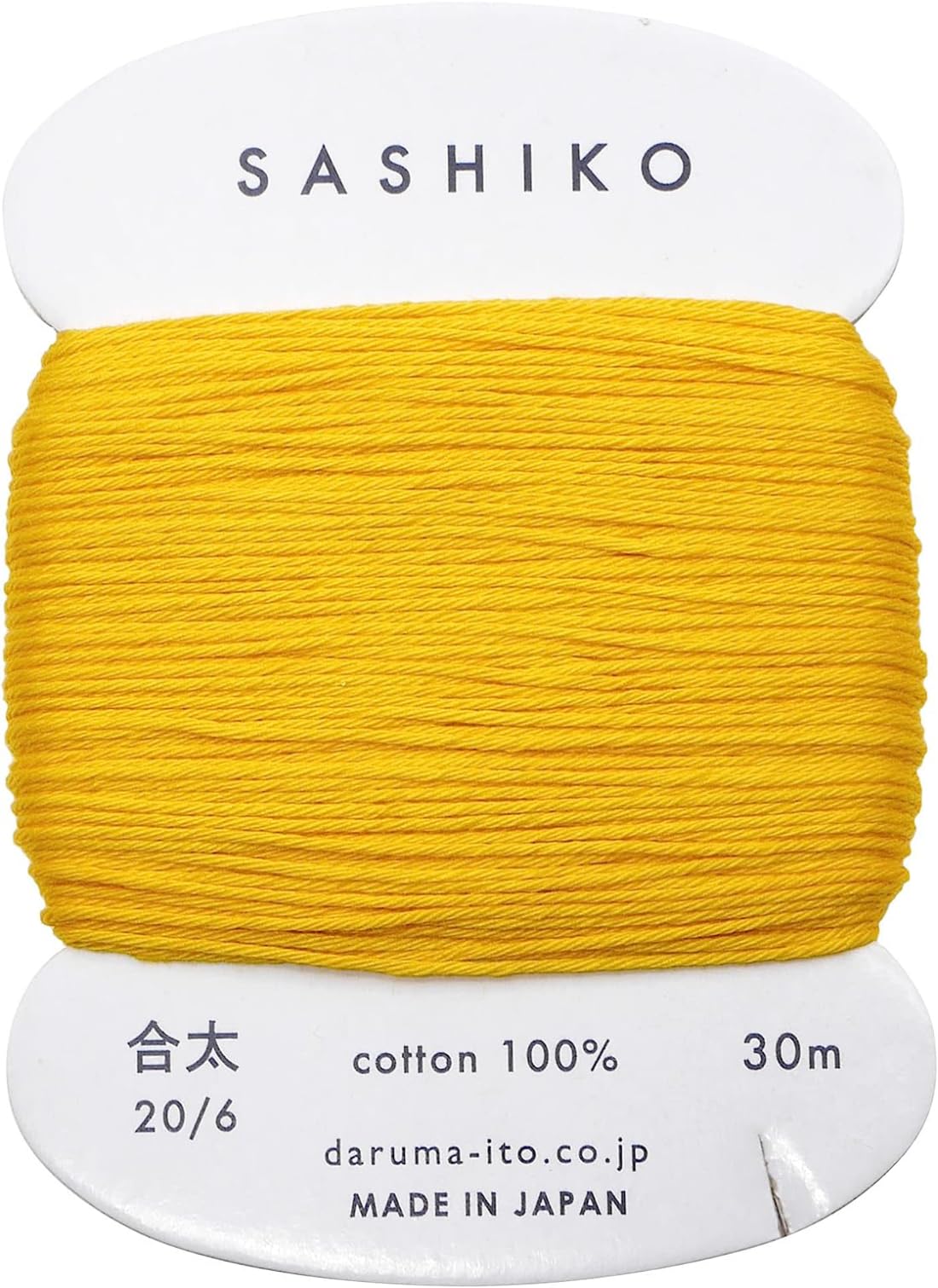 Sashiko Thread - Daruma - Medium/Regular Weight - 30m Cards (Sunflower # 204)