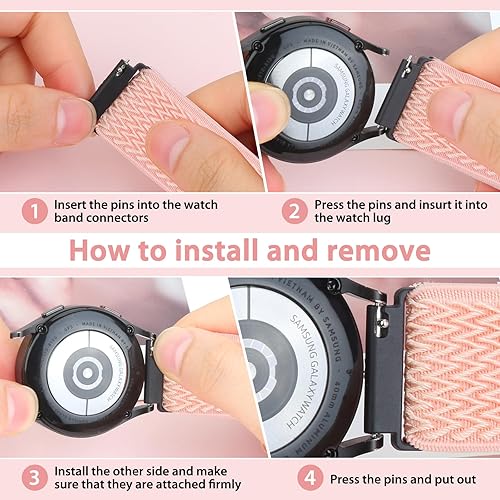 Miniatura 4 de Correa de reloj de liberación rápida - Elección de ancho - Correas de reloj de 18 mm, 19 mm, 20 mm, 22 mm, 24 mm, correas de nylon elásticas